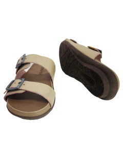 Sandália Birken em Couro Nude N.Face Ref 22705 - Myky Store