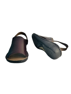 Sandália em Couro Vinho Levecomfort Ref 10306 - Myky Store