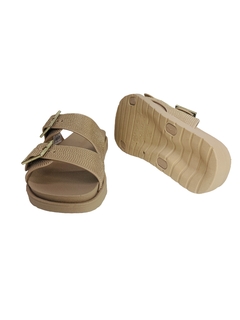 Sandália Birken Nude Brilho Terra e Água Ref 970220 - Myky Store