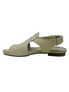 Sandália em Couro Off White Moscardim Ref 347063 - comprar online