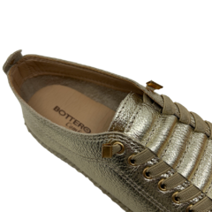Tênis em Couro Metalizado Dourado Bottero Ref 369504 - comprar online