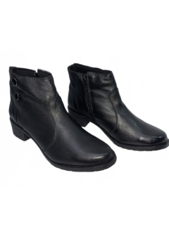Bota Couro Preta Cano Curto Balatore Myky Ref BC 007