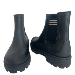 Bota Impermeável Tratorado Preta Cano Baixo Terra e Água Ref 870007 - Myky Store