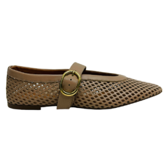 Sapatilha Boneca em Couro Nude Giulia Domna Ref 142069 na internet