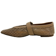 Sapatilha Boneca em Couro Nude Giulia Domna Ref 142069 - Myky Store