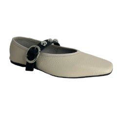 Sapatilha Boneca em Couro Off White Giulia Domna Ref 142068 - comprar online