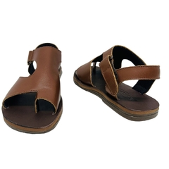 Sandália em Couro Whisky Zimbaue Ref 1232584 - Myky Store