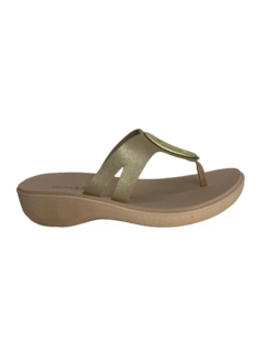 Sandália de Tiras Dourada Terra e Água Ref 470124