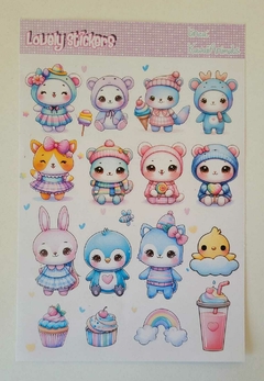 Lovely Stickers Troquelados - modelo Kawaii Animals - comprar online