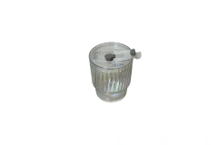 Vaso de vidrio tornasolado labrado - comprar online