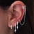 Earcuff triple cadena y BOLITA  P925 - comprar online