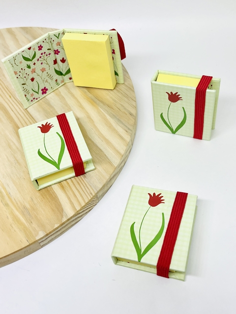 Porta Notas Adesivas Floral