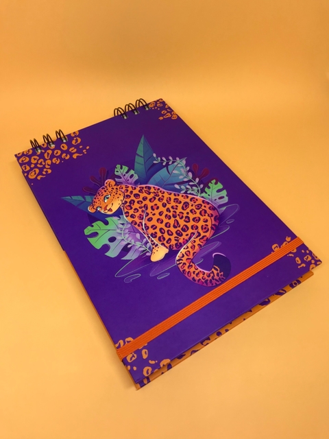 Sketchbook Onça Papel Pólen A5 para Desenho
