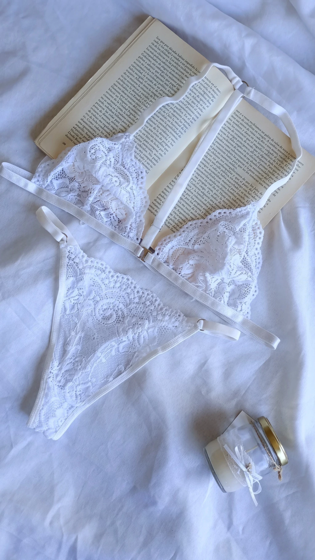 CHERRY - BRALETTE DE ENCAJE BLANCO