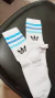 SOCKS - MEDIAS 3/4 TIPO TENIS ADIDAS CELESTE en internet