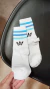 SOCKS - MEDIAS 3/4 TIPO TENIS ADIDAS CELESTE - Miloli Intimates
