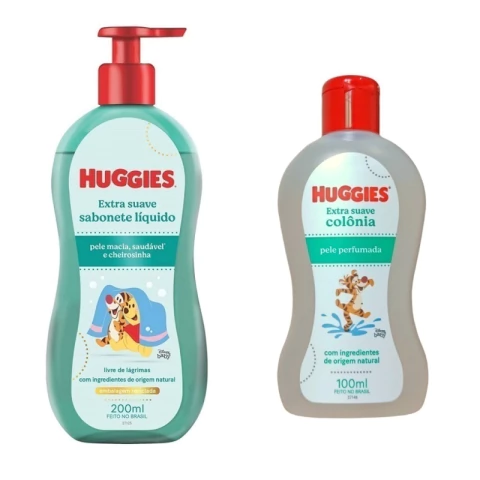 Kit Huggies Extra Suave - Sabonete Líquido + Colônia