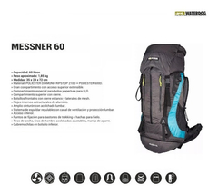 Mochila Waterdog Messner 60lts. - comprar online