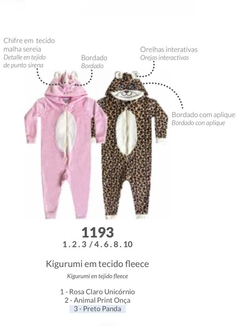 MACACÃO ROSA CLARO UNICORNIO KIGURUMI 102201193