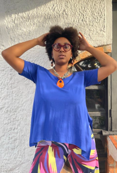 Blusa de Pontas Manga Curta