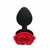 PLUG ANAL SILICONADO ROSA ROJA S Y M