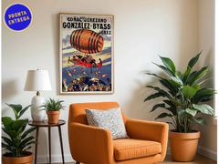 Poster Estilo Vintage - Gonzalez Byass - Pronta Entrega - Evoé Vinhos - Loja de Vinhos e Acessórios