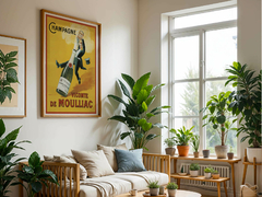 Quadro Poster Vicomte Moulliac Retro - A3 - Evoé Vinhos - Loja de Vinhos e Acessórios