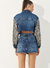 Jaqueta Jeans Detalhes Paetê - comprar online