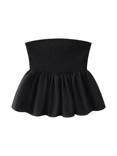 Blusa Feminina Tomara Que Caia Com Lastex Preta - comprar online