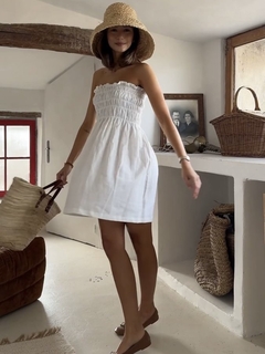 Vestido Tomara Que Caia com franzidos