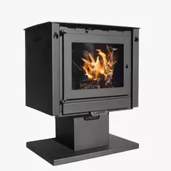 Estufa. Salamandra. Calefactor a leña. Lepen Premium con Base 14000Cal. 100m2. - comprar online