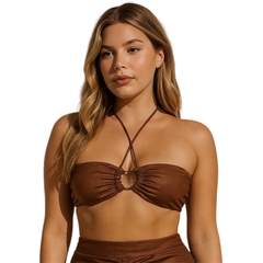 Conjunto Luxo Cintilante Top Tomara Que Caia Saia Curta Franzida - La Loebb