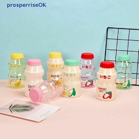 Garrafa de Água Squeeze Portátil em Formato Yakult 500ml