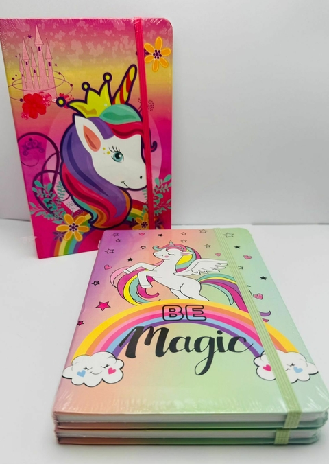 Caderno Unicórnio Capa Dura e Espiral