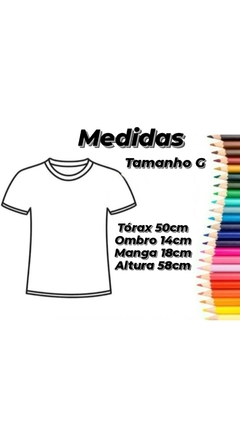 T-shirt [G] azul com ramos pedrarias - bulicaflor