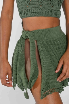 Mini Saia Babado com Amarração Militar - comprar online