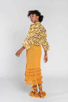 Saia Mustard Camadas - comprar online