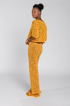T shirt Mustard Cropped - comprar online