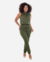 Imagem do Conjunto Feminino Alfaiataria Blusa Regata Gola Alta com Pregas e Calça Reta Cintura Alta com Bolso