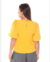 Blusa Feminina Manga Balonê Gola U com Abertura em Gota nas Costas