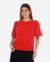 Blusa Feminina Manga Balonê Gola U com Abertura em Gota nas Costas - comprar online
