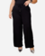 Calça Feminina Pantalona Plus Size Cintura Alta com elástico Malha canelada - comprar online