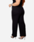 Calça Feminina Pantalona Plus Size Cintura Alta com elástico Malha canelada - loja online