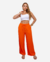Calça Pantalona Feminina Cintura Alta Com Bolso e Elástico na Cintura Tecido Duna - TOP VINTE