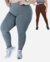 Kit 2 Legging Plus Size Flanelada Grossa Leg Cintura Suplex Alta Zero Transparência G1 G2 G3 G4 G5 - comprar online