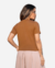 Blusa Feminina Básica T-Shirt Gola Alta Meia Manga Segunda Pele Gola Rolê Viscolycra na internet