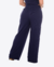 Calça Pantalona Feminina Canelada Com Bolso, Cordão e Elástico na Cintura na internet
