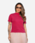Blusa Feminina Básica T-Shirt Gola Alta Meia Manga Segunda Pele Gola Rolê Viscolycra - comprar online