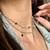 Choker com Pingentes de Lua e Estrela Folheado a Ródio Branco - comprar online