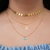 Colar com Pingente de Lua e Estrelas Folheado a Ouro 18k - comprar online